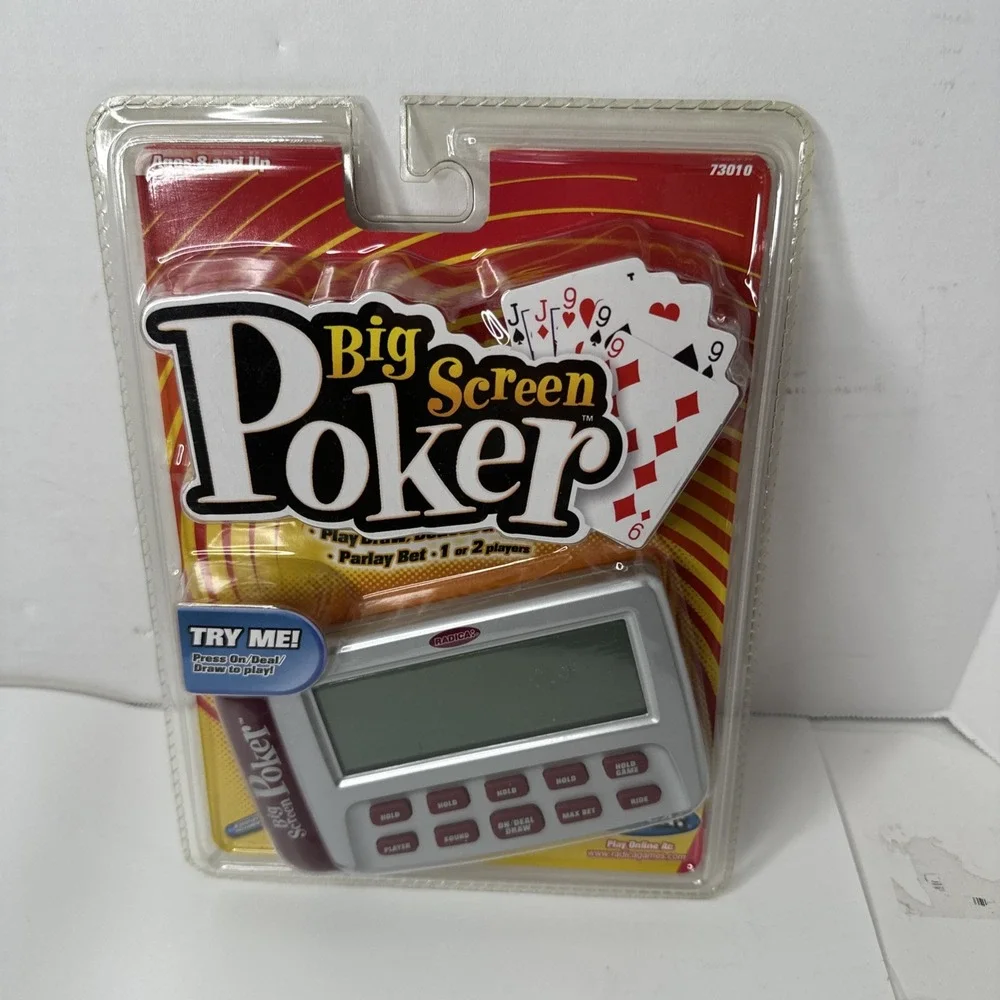 Radica Big Screen Poker 2002 Electronic Handheld Game 73010 NEW Factory Sealed